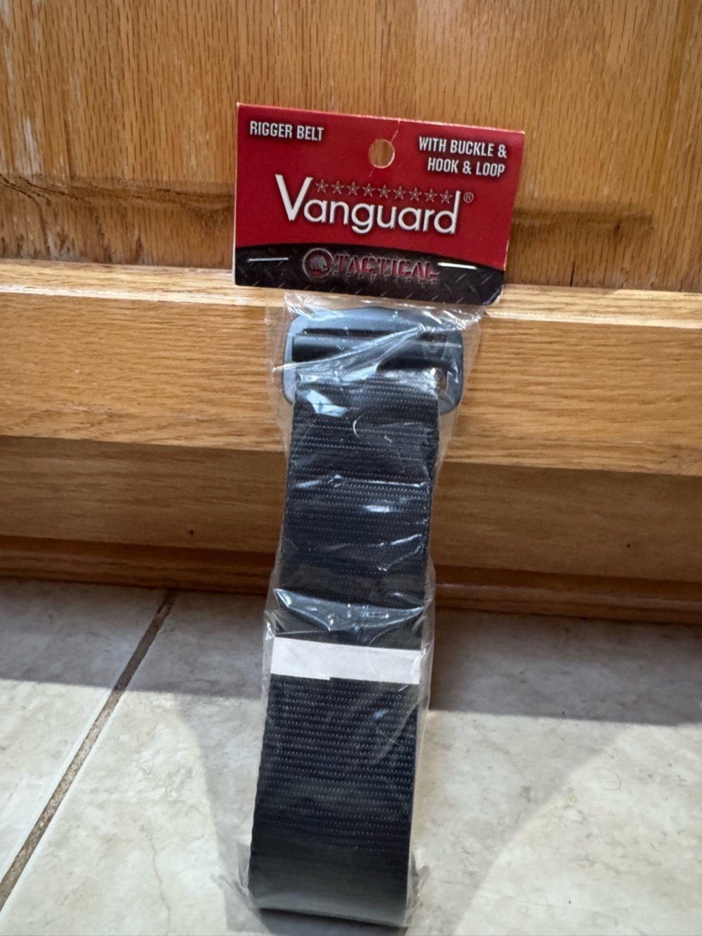 Tactical Black Rigger Belt with Buckle & Hook